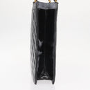 CHANEL Matelasse Chain Hand Bag Patent leather Black Gold CC Auth 142095-3