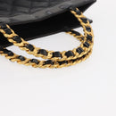 CHANEL Matelasse Chain Hand Bag Patent leather Black Gold CC Auth 142095-7