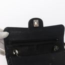 CHANEL Chain Double Flap Matelasse 23 Bag Patent Black Silver CC Auth 142096-20