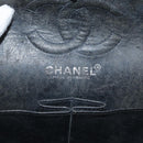 CHANEL Chain Double Flap Matelasse 23 Bag Patent Black Silver CC Auth 142096-25