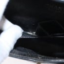 CHANEL Chain Double Flap Matelasse 23 Bag Patent Black Silver CC Auth 142096-28