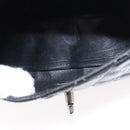 CHANEL Chain Double Flap Matelasse 23 Bag Patent Black Silver CC Auth 142096-29