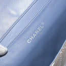 CHANEL Matelasse Chain Shoulder Bag Patent leather Purple Silver CC Auth 142098-19