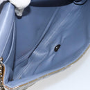 CHANEL Matelasse Chain Shoulder Bag Patent leather Purple Silver CC Auth 142098-11