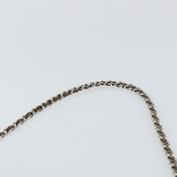 CHANEL Matelasse Chain Shoulder Bag Patent leather Purple Silver CC Auth 142098