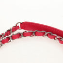 CHANEL Matelasse 25 Chain Shoulder Bag Pile Pink Silver CC Auth 142100SM-11