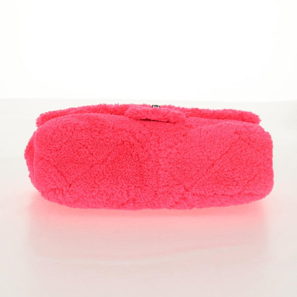 CHANEL Matelasse 25 Chain Shoulder Bag Pile Pink Silver CC Auth 142100SM