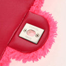 CHANEL Matelasse 25 Chain Shoulder Bag Pile Pink Silver CC Auth 142100SM-19