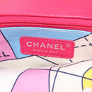 CHANEL Matelasse 25 Chain Shoulder Bag Pile Pink Silver CC Auth 142100SM-21