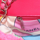 CHANEL Matelasse 25 Chain Shoulder Bag Pile Pink Silver CC Auth 142100SM-25