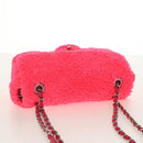 CHANEL Matelasse 25 Chain Shoulder Bag Pile Pink Silver CC Auth 142100SM-7