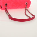 CHANEL Matelasse 25 Chain Shoulder Bag Pile Pink Silver CC Auth 142100SM-8