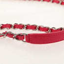 CHANEL Matelasse 25 Chain Shoulder Bag Pile Pink Silver CC Auth 142100SM-9