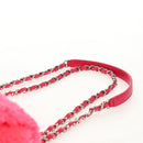 CHANEL Matelasse 25 Chain Shoulder Bag Pile Pink Silver CC Auth 142100SM-10