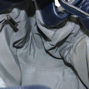 CHANEL Ultra Stitch Chain Tote Bag Calf Skin Navy Silver CC Auth 142101-18