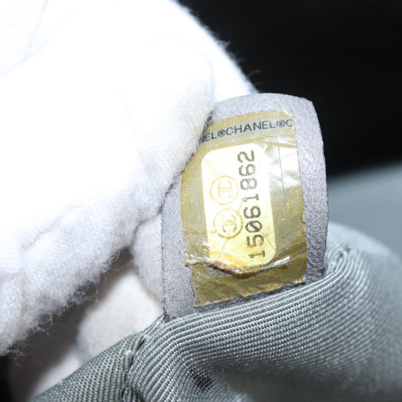 CHANEL Ultra Stitch Chain Tote Bag Calf Skin Navy Silver CC Auth 142101