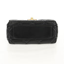 CHANEL Mini Matelasse Chain Shoulder Bag Lamb Skin Black Gold CC Auth 142102SM-11