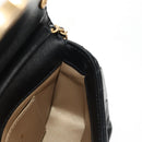CHANEL Mini Matelasse Chain Shoulder Bag Lamb Skin Black Gold CC Auth 142102SM-23