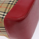 BURBERRY Nova Check Tote Bag Canvas Beige Gold Auth 142111-16