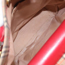 BURBERRY Nova Check Tote Bag Canvas Beige Gold Auth 142111-11