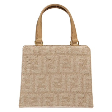 FENDI Zucca Canvas Hand Bag Beige Gold Auth 142112 - 0