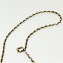 BALLY Chain Shoulder Bag Leather Black Gold Auth 142113-8