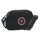 CHANEL Sports Shoulder Bag Canvas Black Silver CC Auth 142114-1