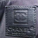 CHANEL Sports Shoulder Bag Canvas Black Silver CC Auth 142114-19