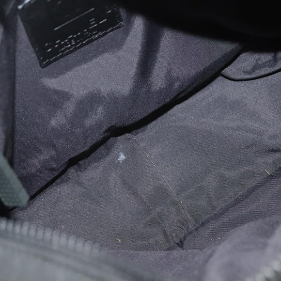 CHANEL Sports Shoulder Bag Canvas Black Silver CC Auth 142114