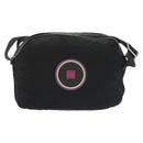 CHANEL Sports Shoulder Bag Canvas Black Silver CC Auth 142114-13