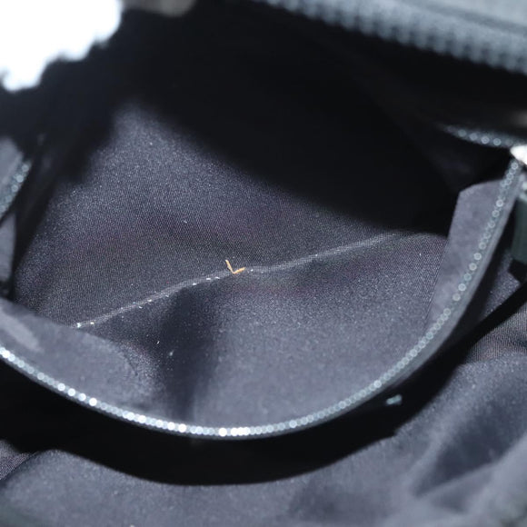 CHANEL Sports Shoulder Bag Canvas Black Silver CC Auth 142114