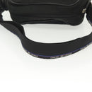 CHANEL Sports Shoulder Bag Canvas Black Silver CC Auth 142114-7