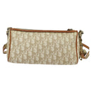 Christian Dior Trotter Canvas Romantic Shoulder Bag PVC Beige Silver Auth 142116-2