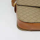 CELINE Macadam Canvas Shoulder Bag PVC Beige Gold Auth 142119-14