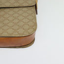 CELINE Macadam Canvas Shoulder Bag PVC Beige Gold Auth 142119-15