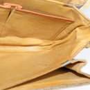 CELINE Macadam Canvas Shoulder Bag PVC Beige Gold Auth 142119-19