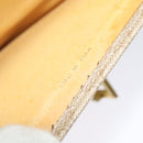 CELINE Macadam Canvas Shoulder Bag PVC Beige Gold Auth 142119-12