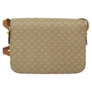 CELINE Macadam Canvas Shoulder Bag PVC Beige Gold Auth 142119-2