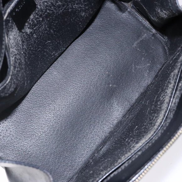 CELINE Macadam Canvas Hand Bag PVC Leather Black Gold Auth 142120