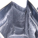 CELINE Macadam Canvas Hand Bag PVC Leather Black Gold Auth 142120-22