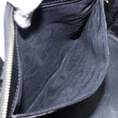 CELINE Macadam Canvas Hand Bag PVC Leather Black Gold Auth 142120-23