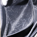 CELINE Macadam Canvas Hand Bag PVC Leather Black Gold Auth 142120-11