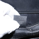 CELINE Macadam Canvas Hand Bag PVC Leather Black Gold Auth 142120-12