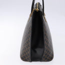 CELINE Macadam Canvas Hand Bag PVC Leather Black Gold Auth 142120-3