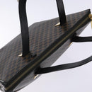CELINE Macadam Canvas Hand Bag PVC Leather Black Gold Auth 142120-6
