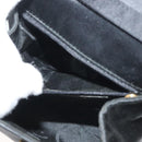 Salvatore Ferragamo Vala Shoulder Bag Satin Black Gold Auth 142122-23