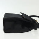 Salvatore Ferragamo Vala Shoulder Bag Satin Black Gold Auth 142122-3