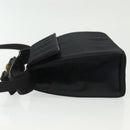 Salvatore Ferragamo Vala Shoulder Bag Satin Black Gold Auth 142122-4