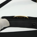 Salvatore Ferragamo Vala Shoulder Bag Satin Black Gold Auth 142122-14