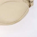 Salvatore Ferragamo Gancini Hand Bag Leather Ivory Silver Auth 142123-14
